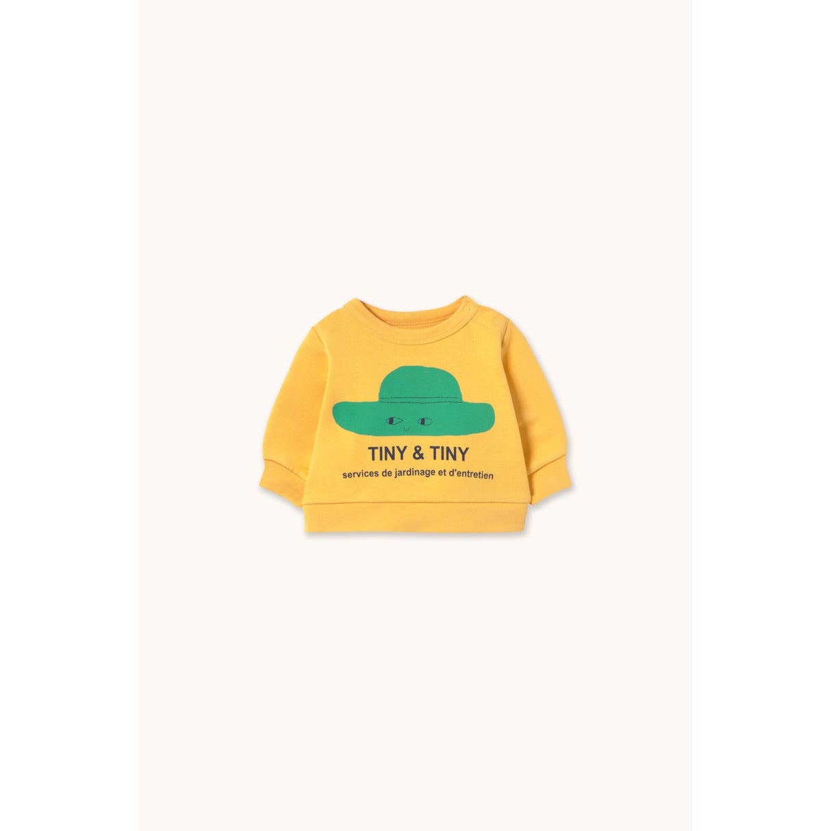 TinyCottons Soft Yellow Tiny Hat Baby Sweatshirt