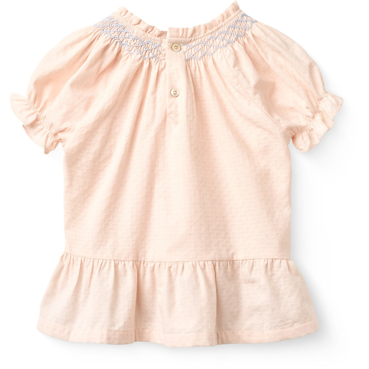 COPENHAGEN COLORS Dusty Rose Comb. Blouse W. Smock W. Emb.