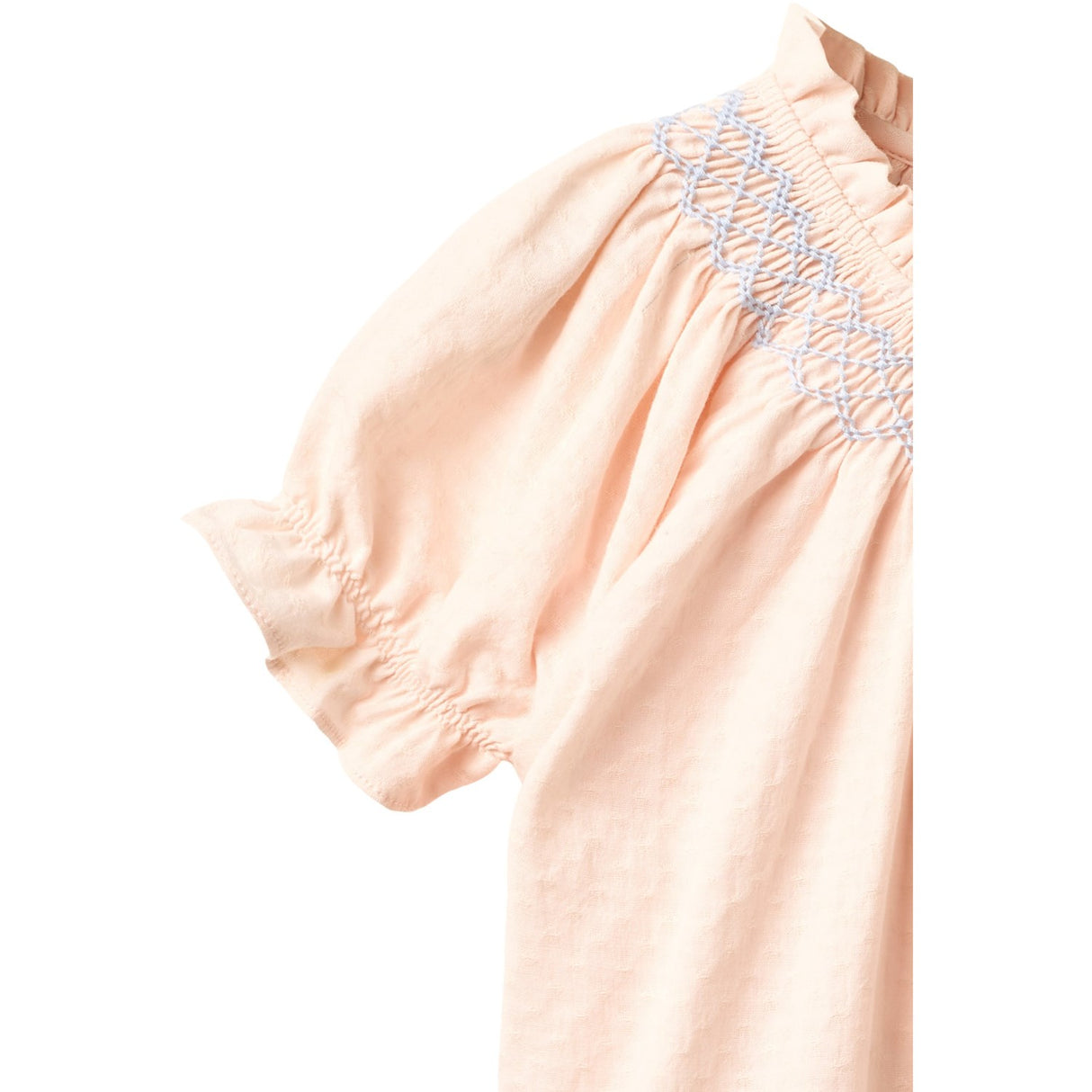 COPENHAGEN COLORS Dusty Rose Comb. Blouse W. Smock W. Emb.