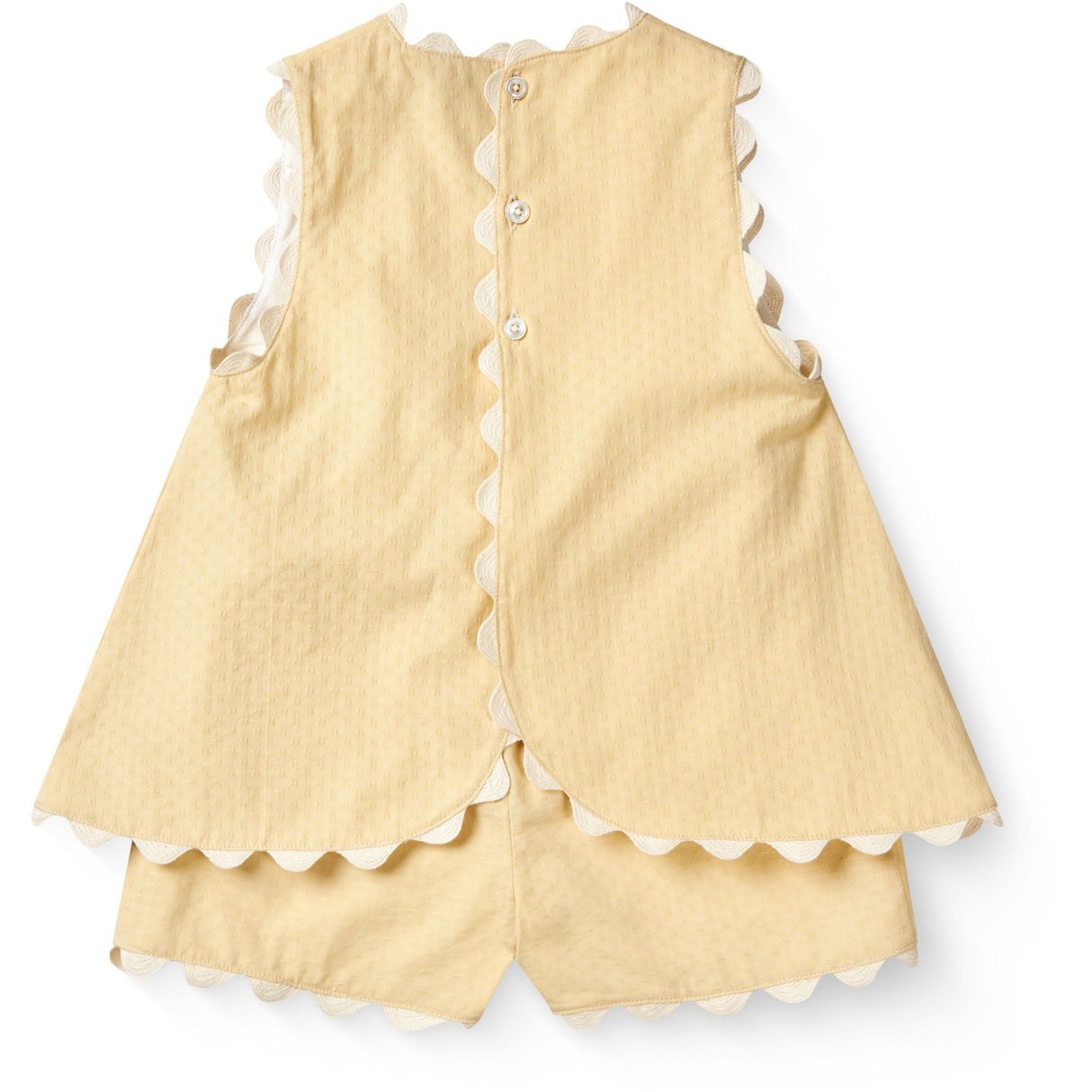COPENHAGEN COLORS Pale Yellow Comb. Deco Top & Shorts Set