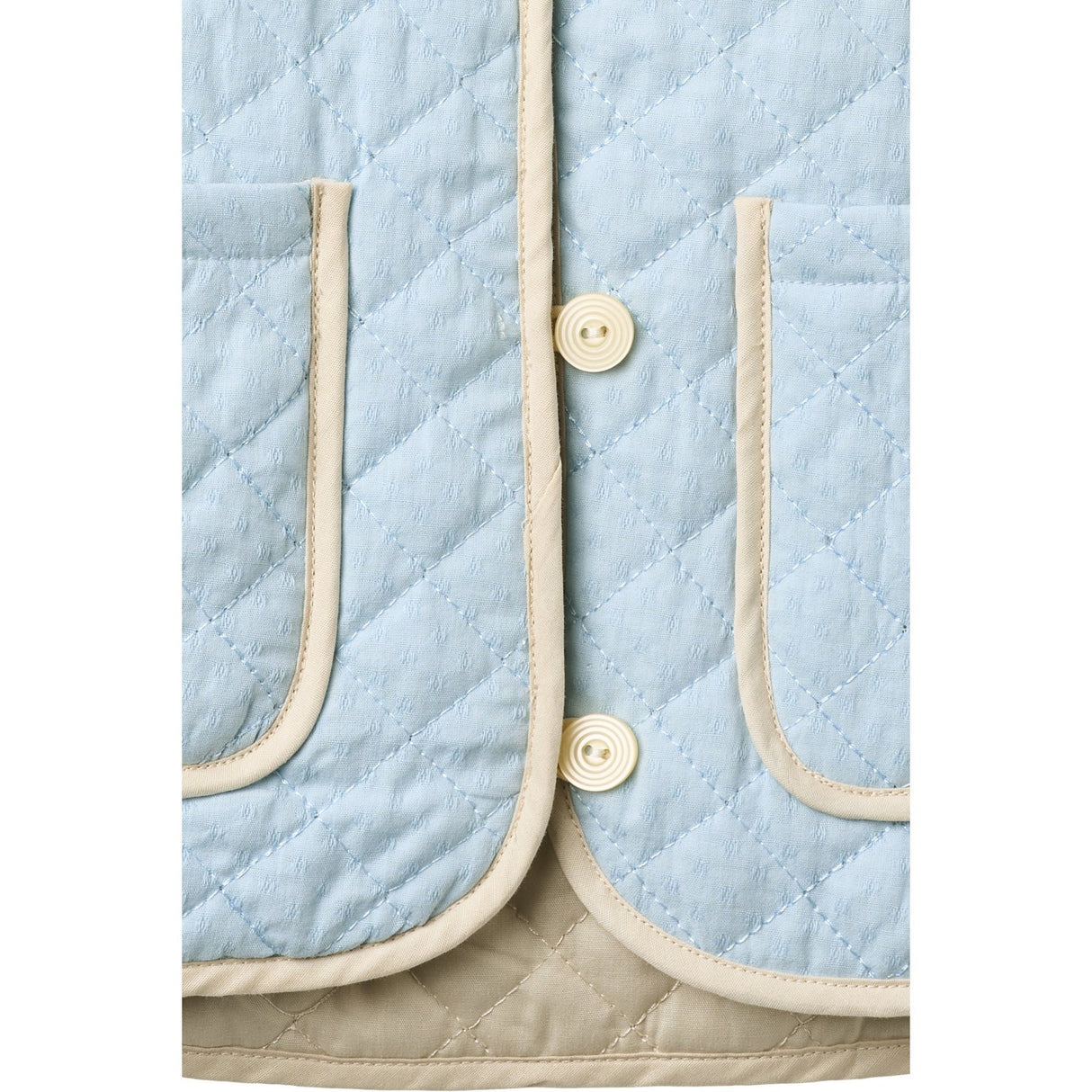 COPENHAGEN COLORS Lt. Blue Comb. Quilted Vest