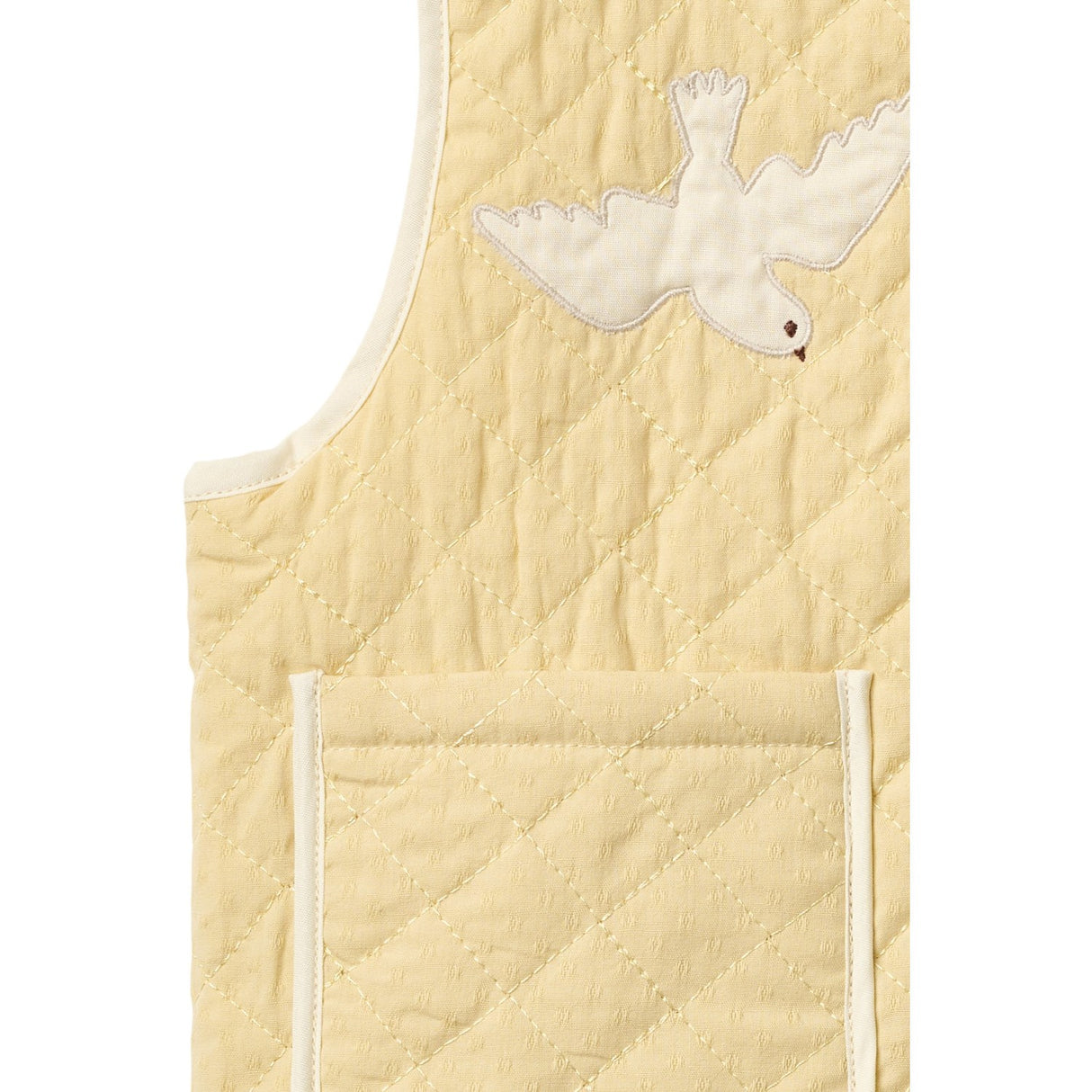 COPENHAGEN COLORS Pale Yellow Comb. Quilted Vest