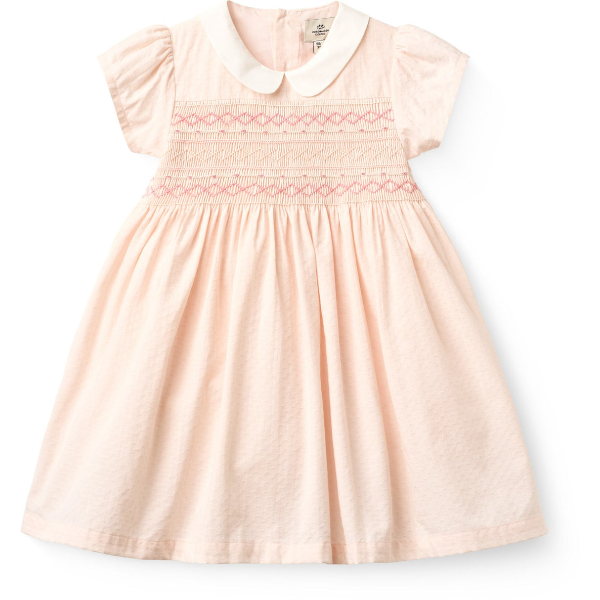 COPENHAGEN COLORS Dusty Rose Comb. Smock Dress W. Emb.