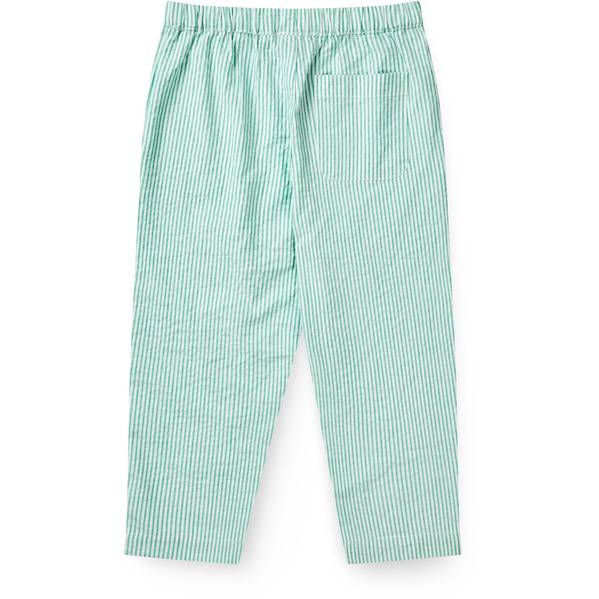 COPENHAGEN COLORS Sharp Green W Cream Stripe Seersucker Pants