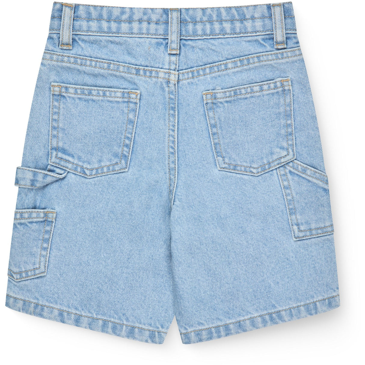COPENHAGEN COLORS Lt Blue Indigo Washed Denim Cargo Shorts