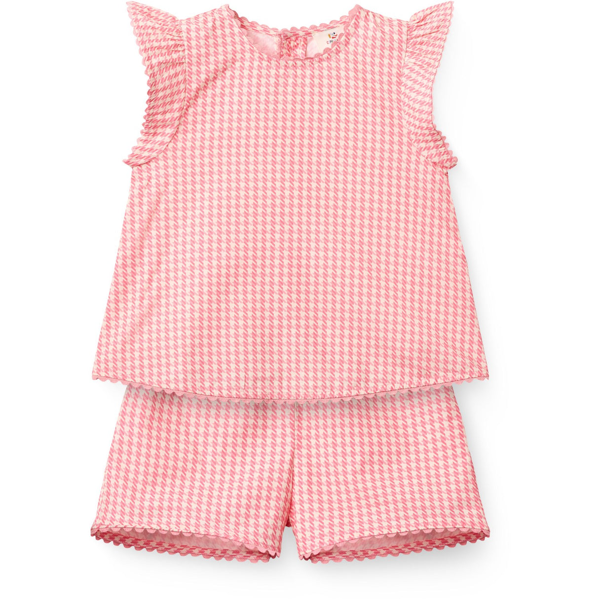 COPENHAGEN COLORS Pink Houndstooth Mini Houndstooth Deco Set