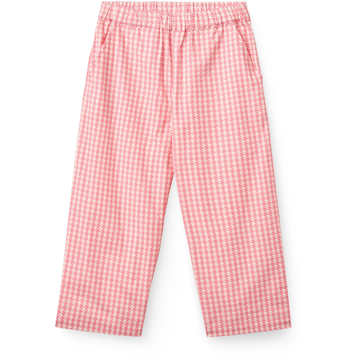 COPENHAGEN COLORS Pink Houndstooth Mini Houndstooth Pants