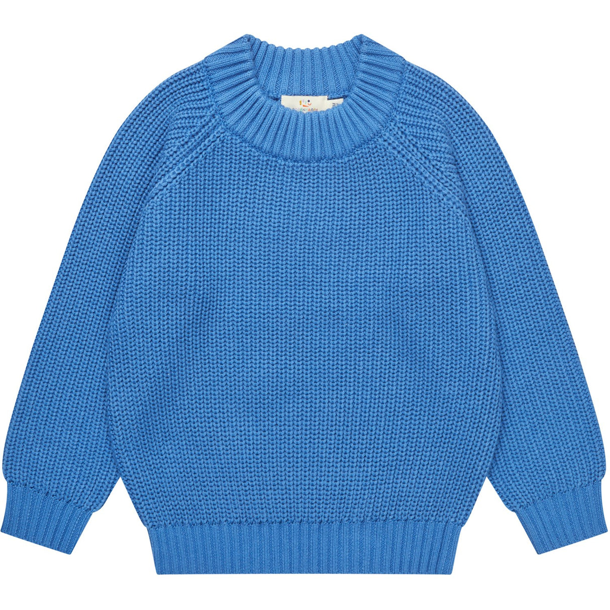 COPENHAGEN COLORS Sharp Blue Knitted Classic Rib Blouse