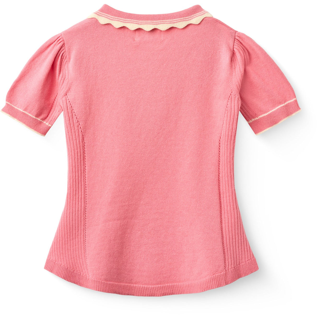 COPENHAGEN COLORS Pink Comb. Knitted Peplum Blouse