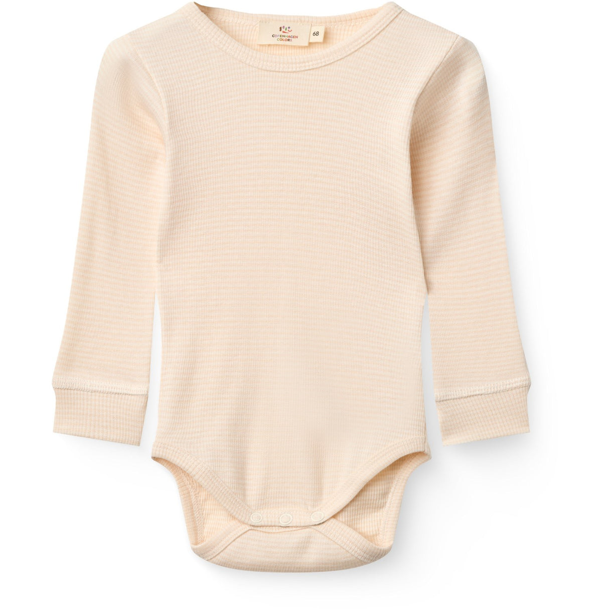 COPENHAGEN COLORS Dusty Rose/Cream Stripe Modal Rib Ls Body