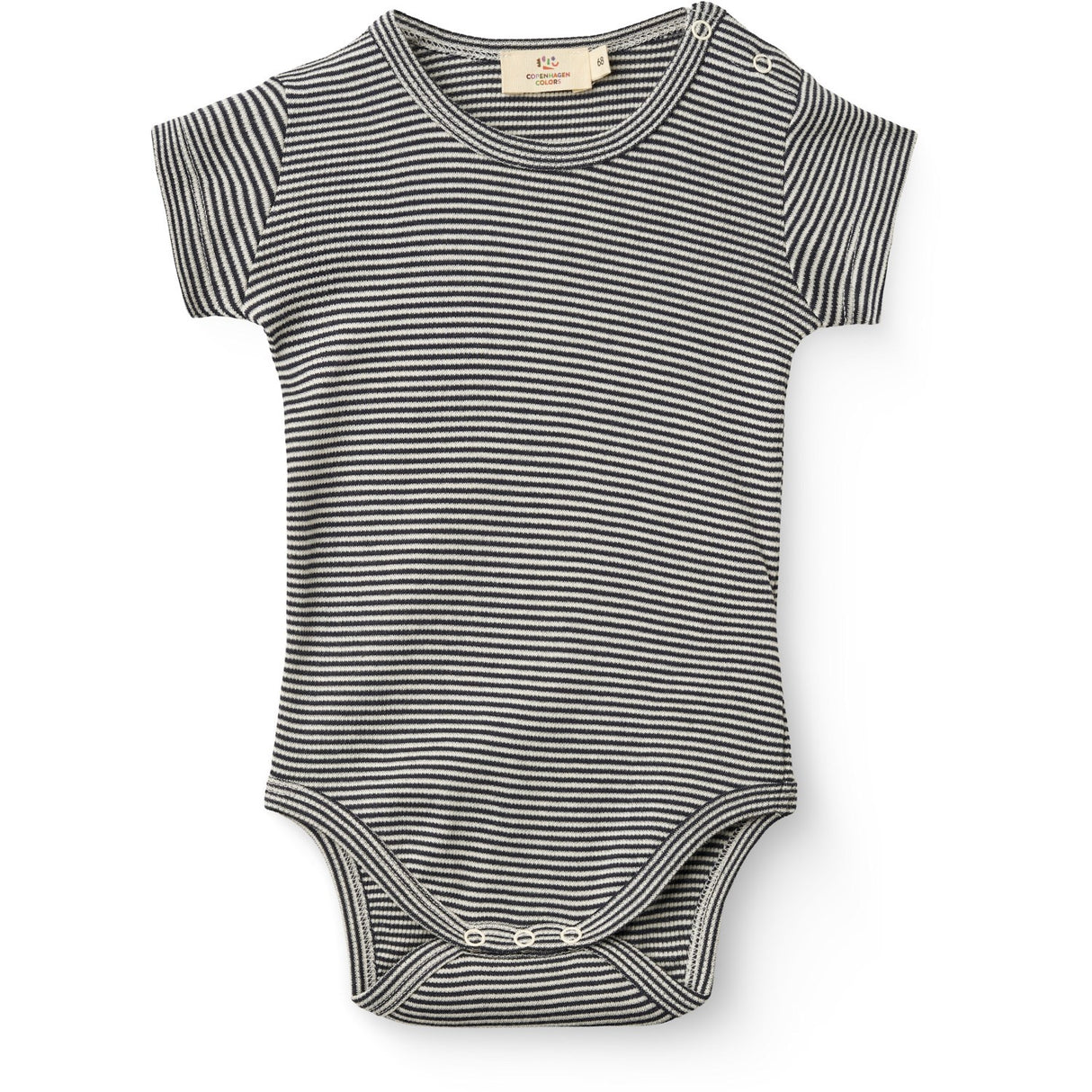 COPENHAGEN COLORS Navy Stripe Stripe Modal Rib Ss Body