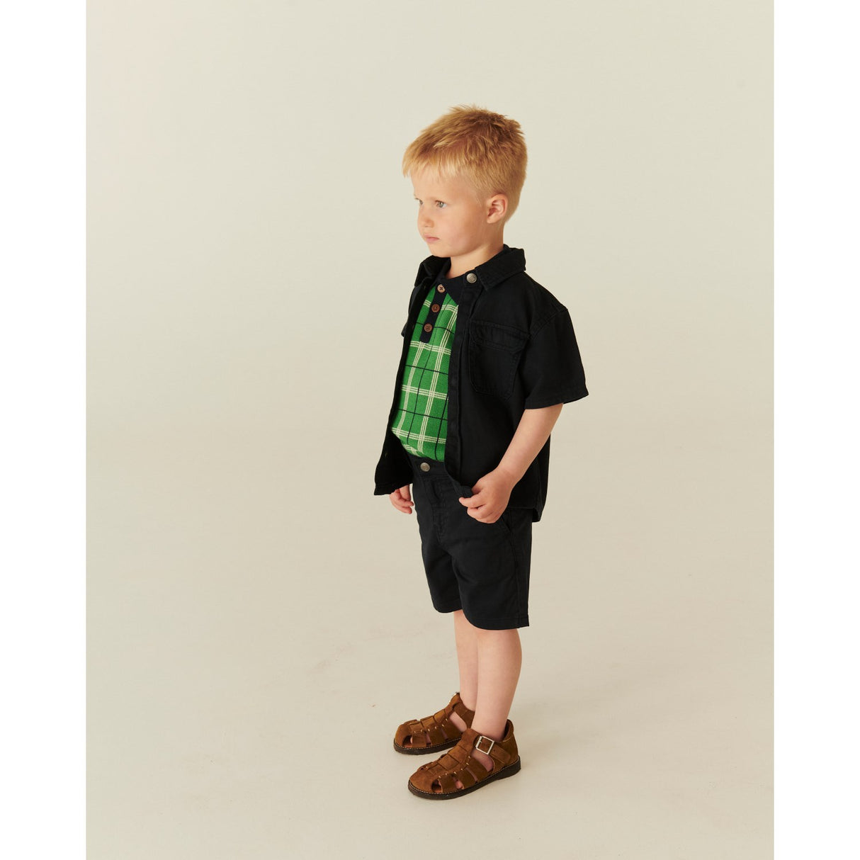 COPENHAGEN COLORS Navy Twill Shorts W. Cuff