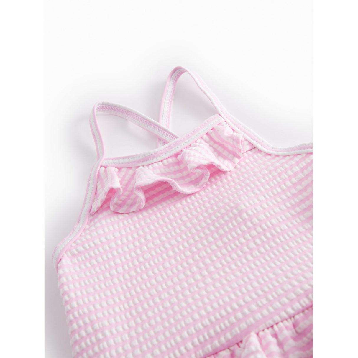 MarMar Seersucker Swim Pink Stripe Swinnie Bathing Suit