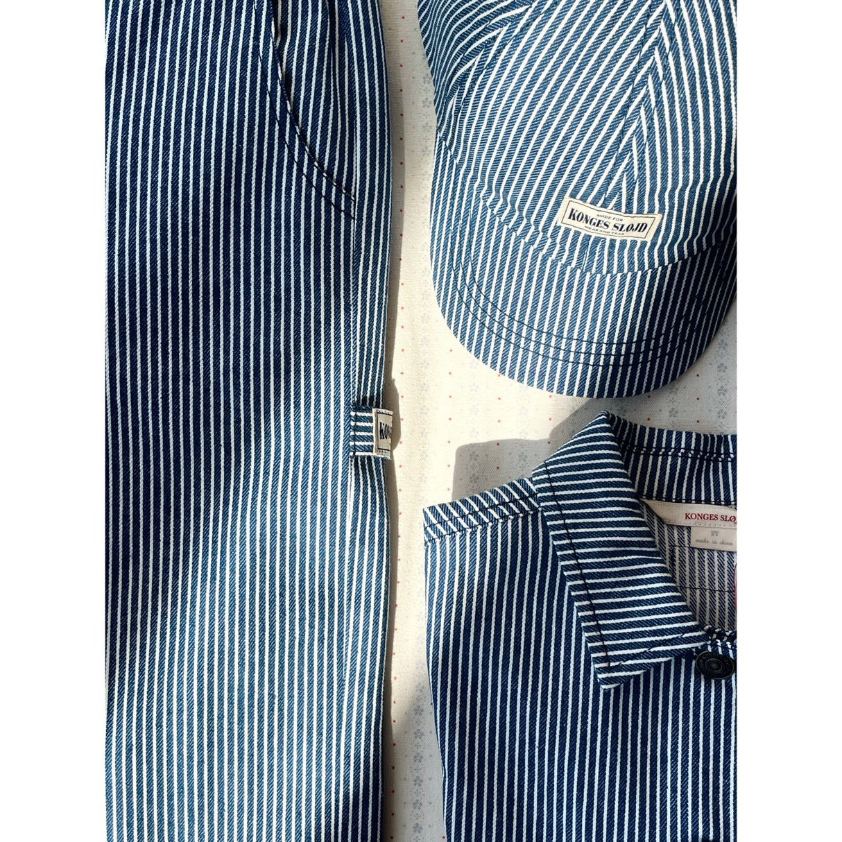 Konges Sløjd Blue Stripe Luc Shirt Jacket Gots