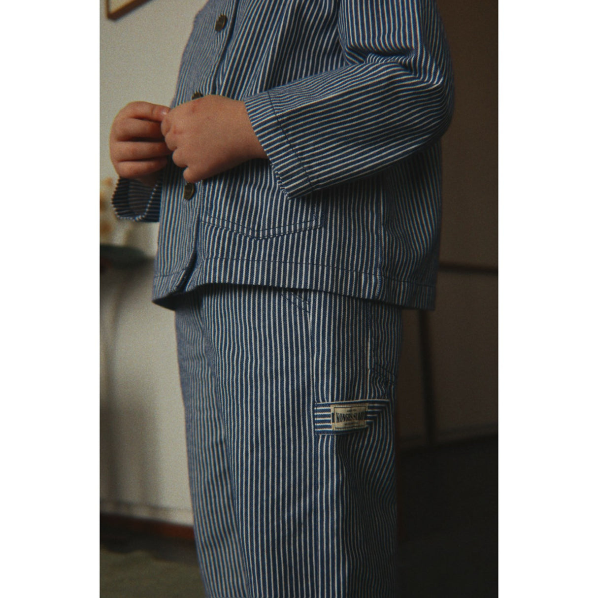 Konges Sløjd Blue Stripe Luc Shirt Jacket Gots