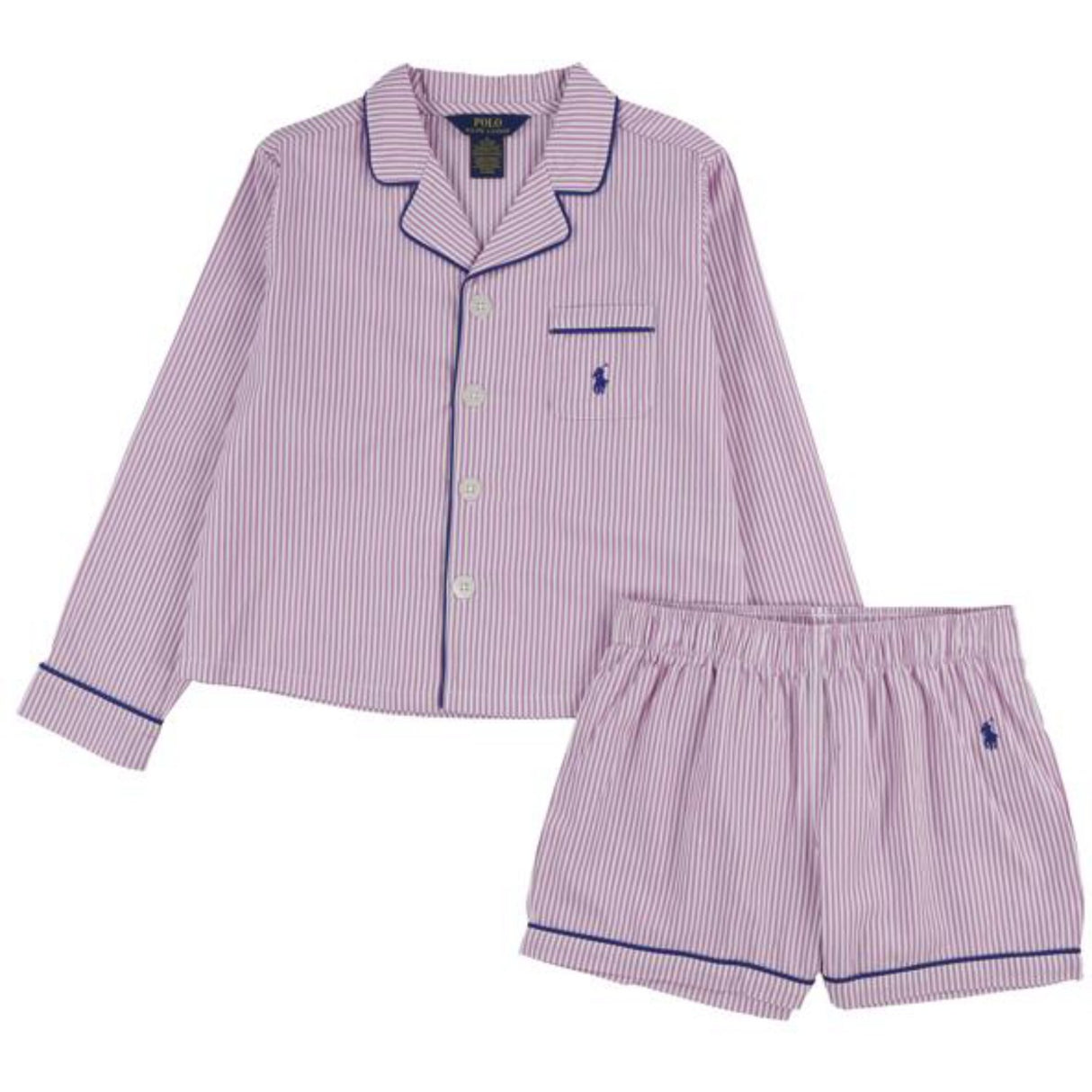Polo Ralph Lauren Polo Violet Woven L/S & Shorts Set