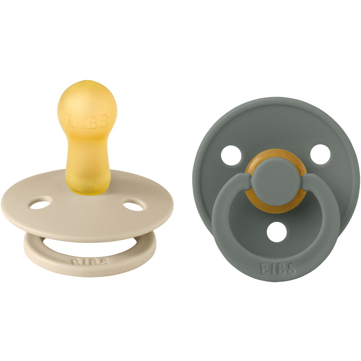 Bibs Vanilla/Pine Pacifier Colour 2-Pack Latex