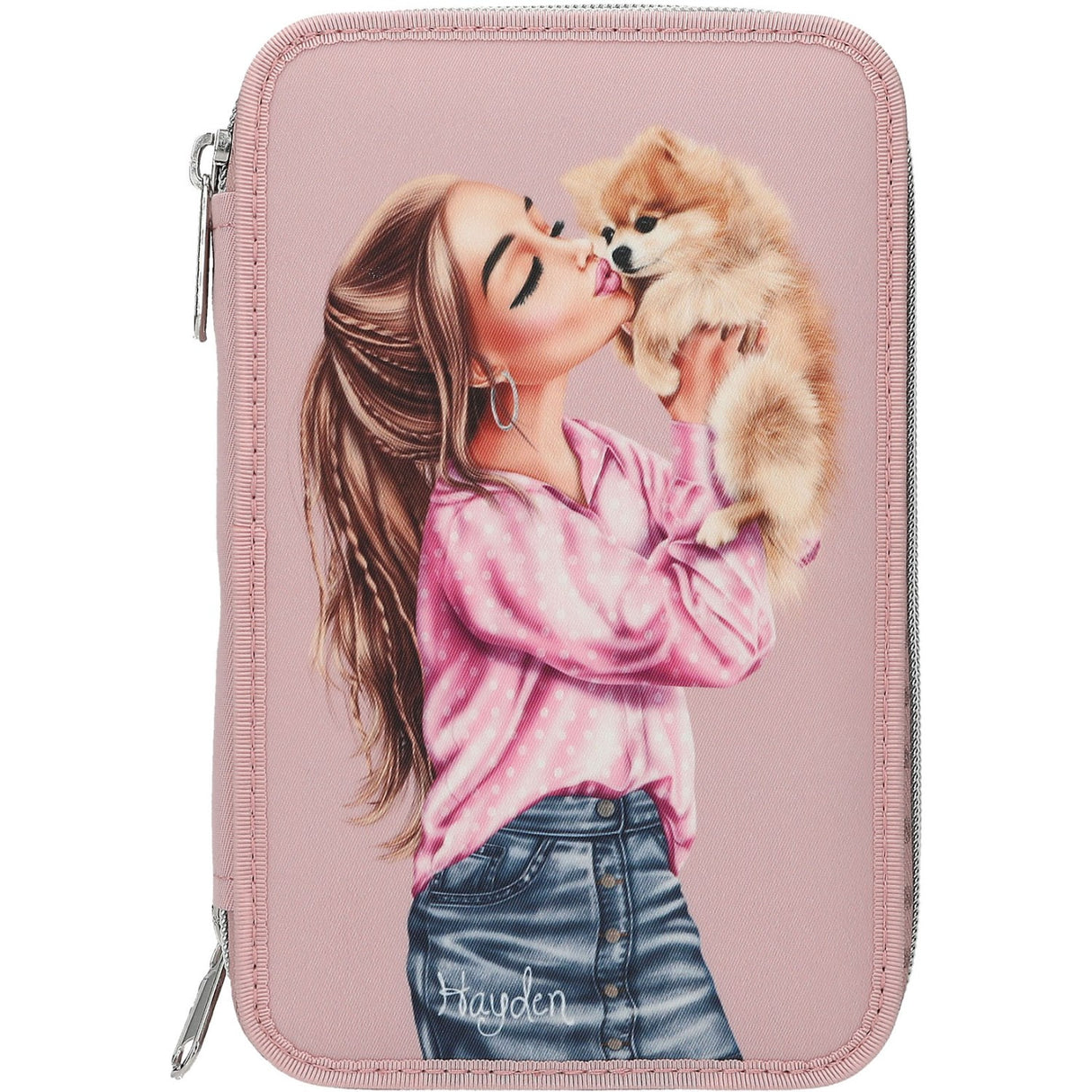TOPModel Dots Double Pencil Case