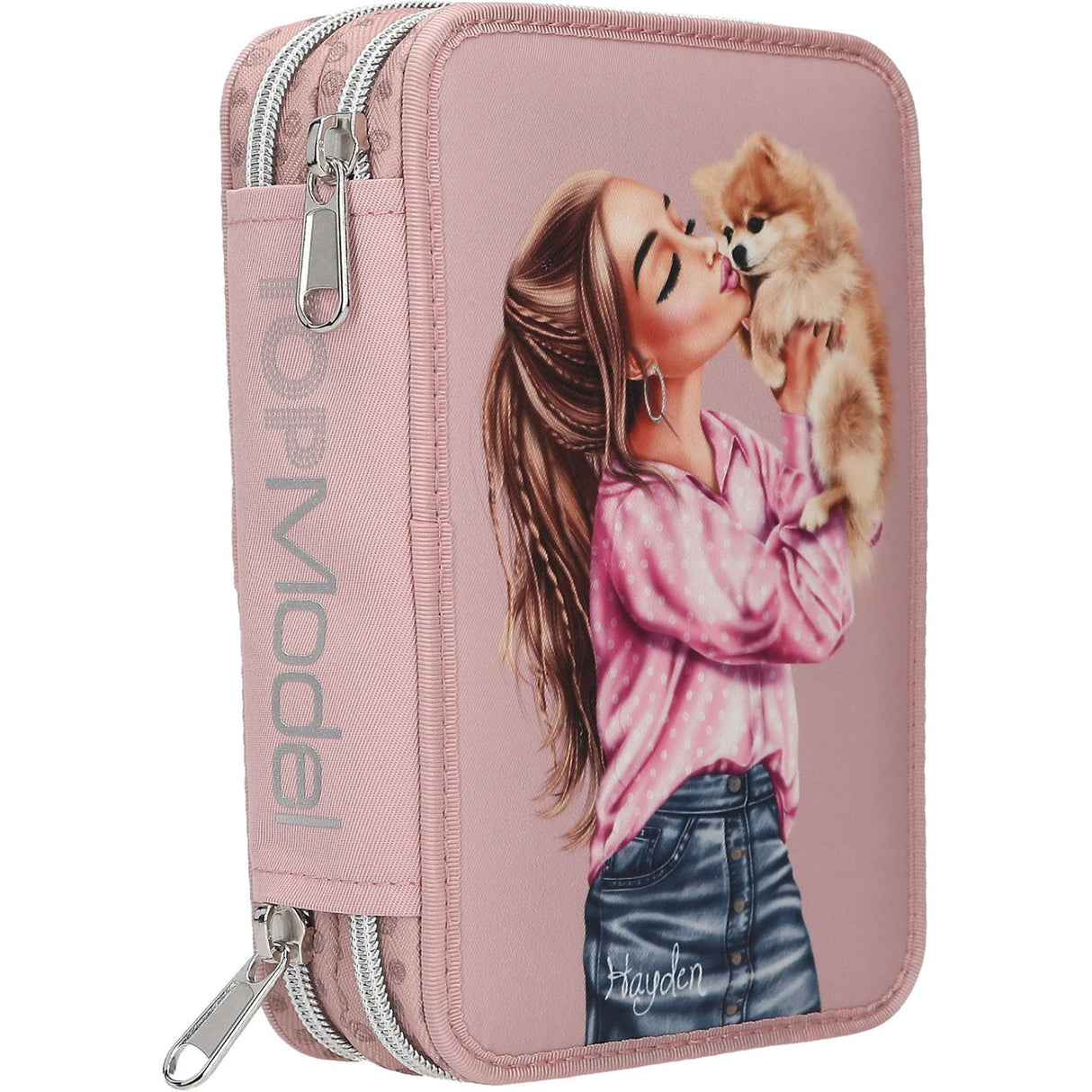 TOPModel Dots Double Pencil Case