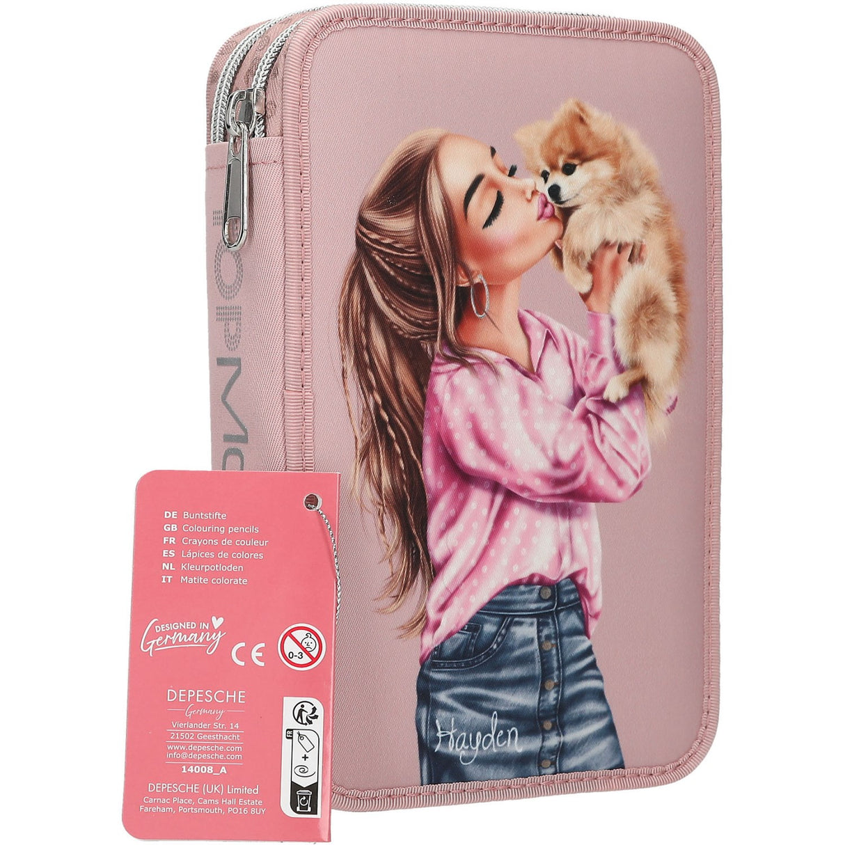 TOPModel Dots Double Pencil Case