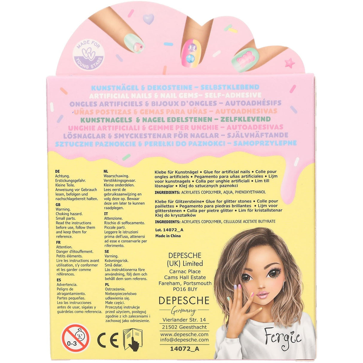 TOPModel Candy Glam Artificial Nails And Deco Stone Set