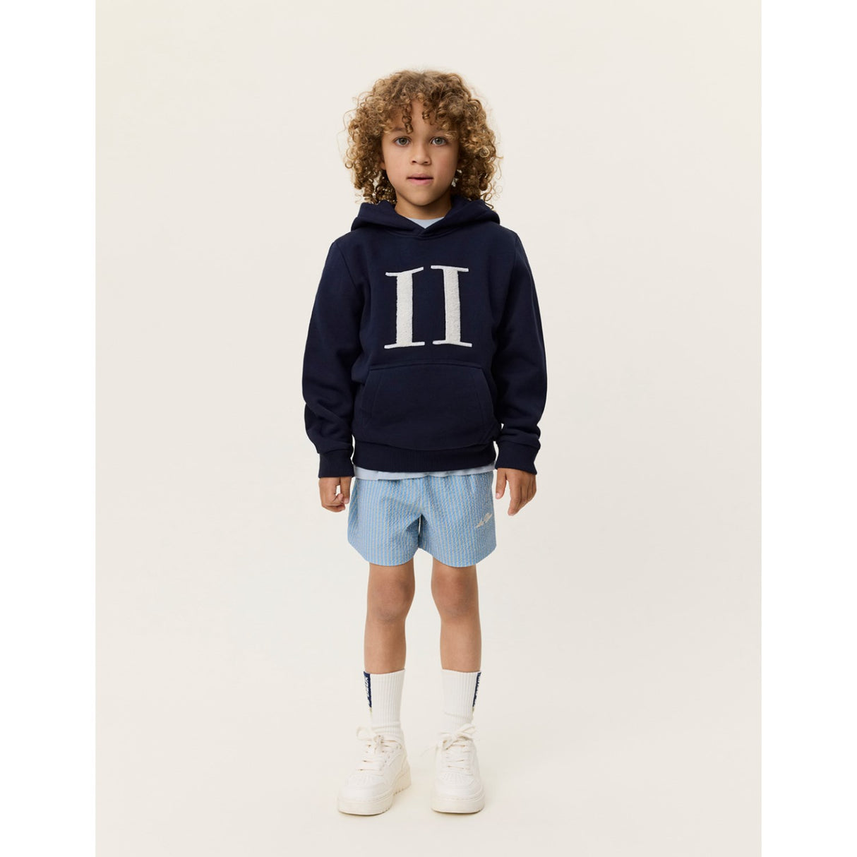 Les Deux Kids Dark Navy Encore Bouclé Hoodie