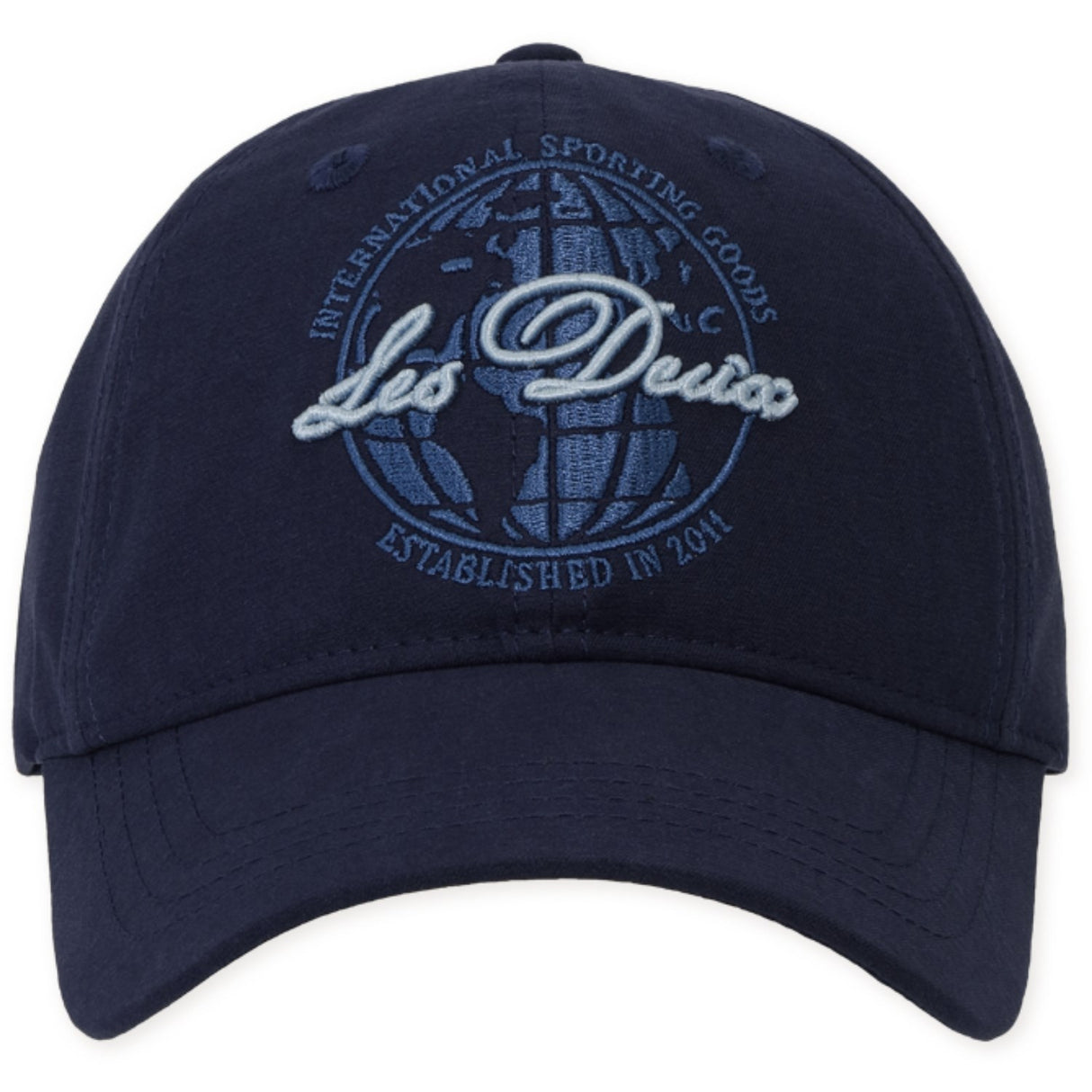 Les Deux Kids Dark Navy Globe Logo Dad Cap
