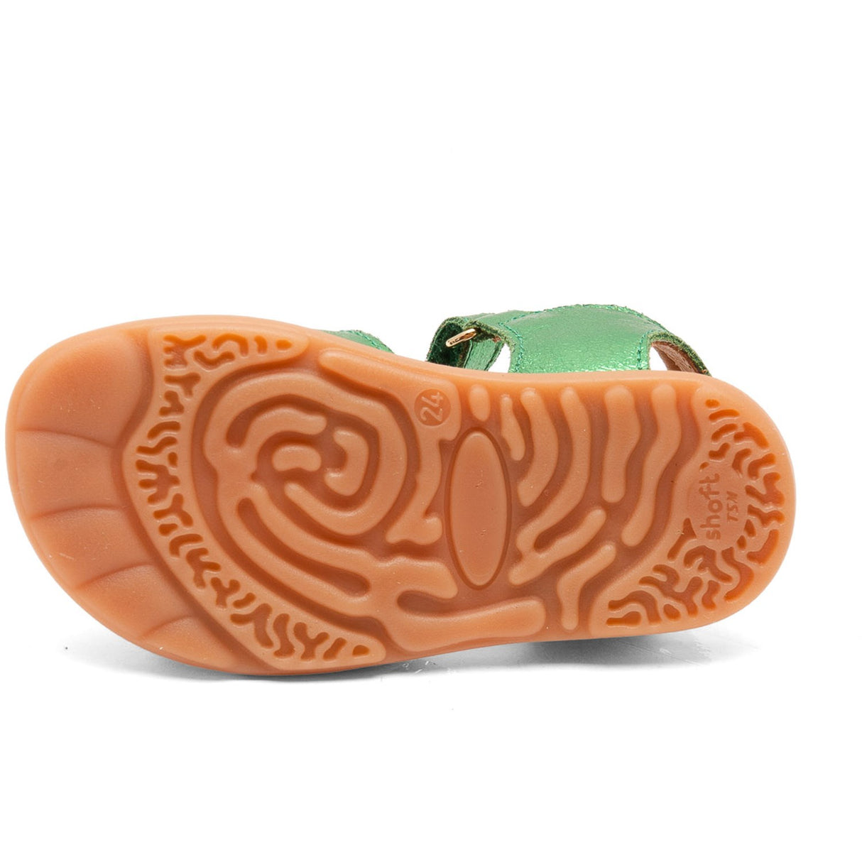 Bisgaard Green Metallic Barefoot Oya Sandal