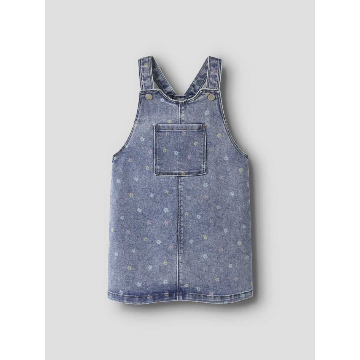 Name It Medium Blue Denim Flower Nmfrosa Short Dnm Bibskirt 3555-On Noos