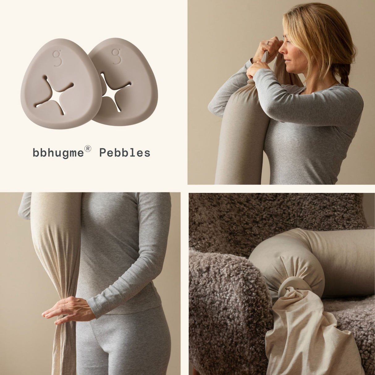bbhugme Seashell Beige Nursing Pillow