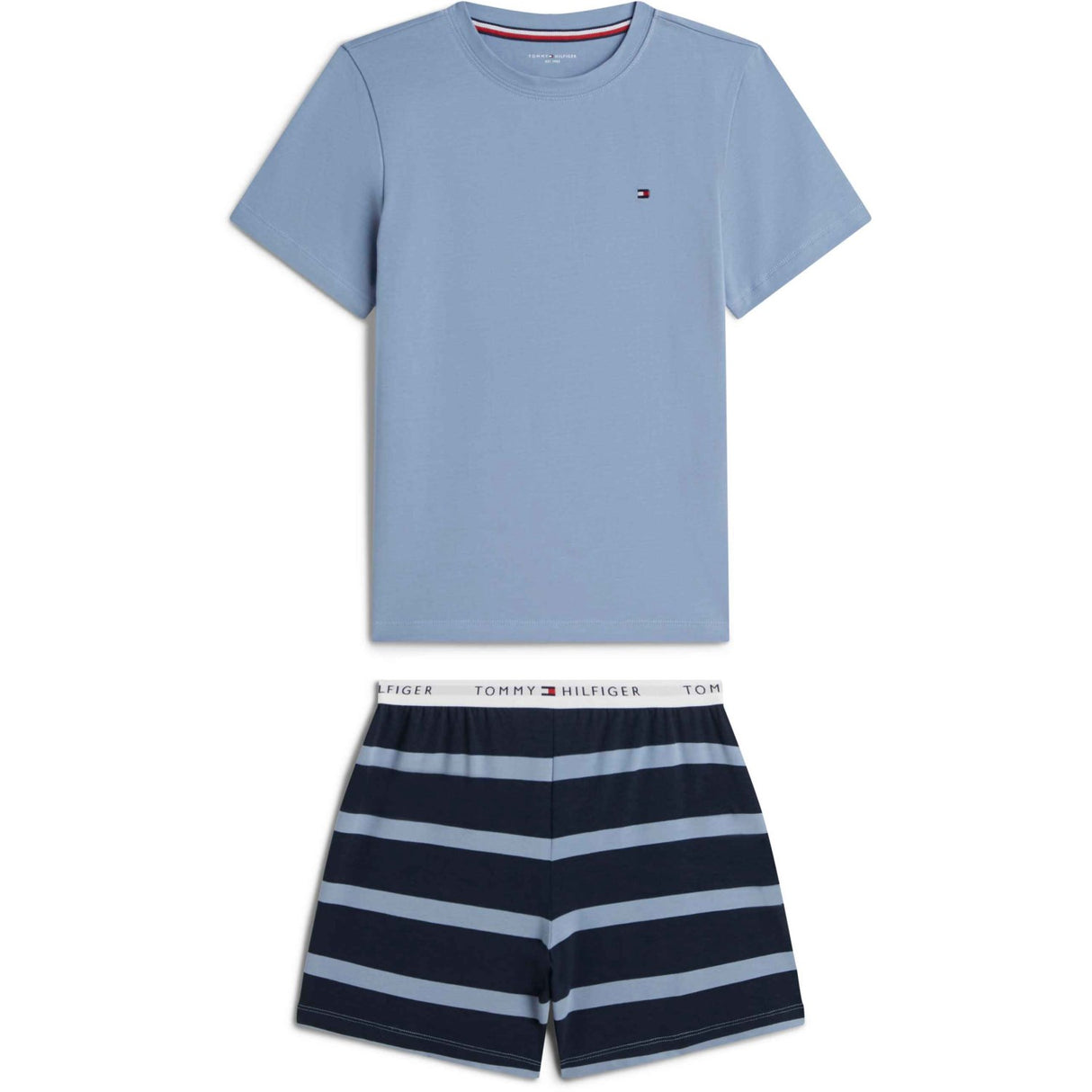 Tommy Hilfiger Rugby Stripe / Brisk Blue Ss Pj Set