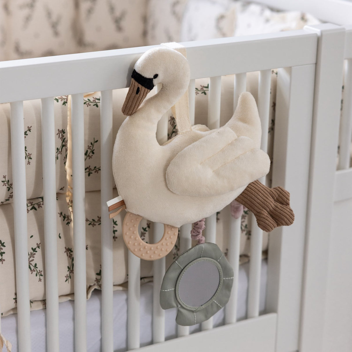 Sebra Beige Swan Activity Hanging Toy