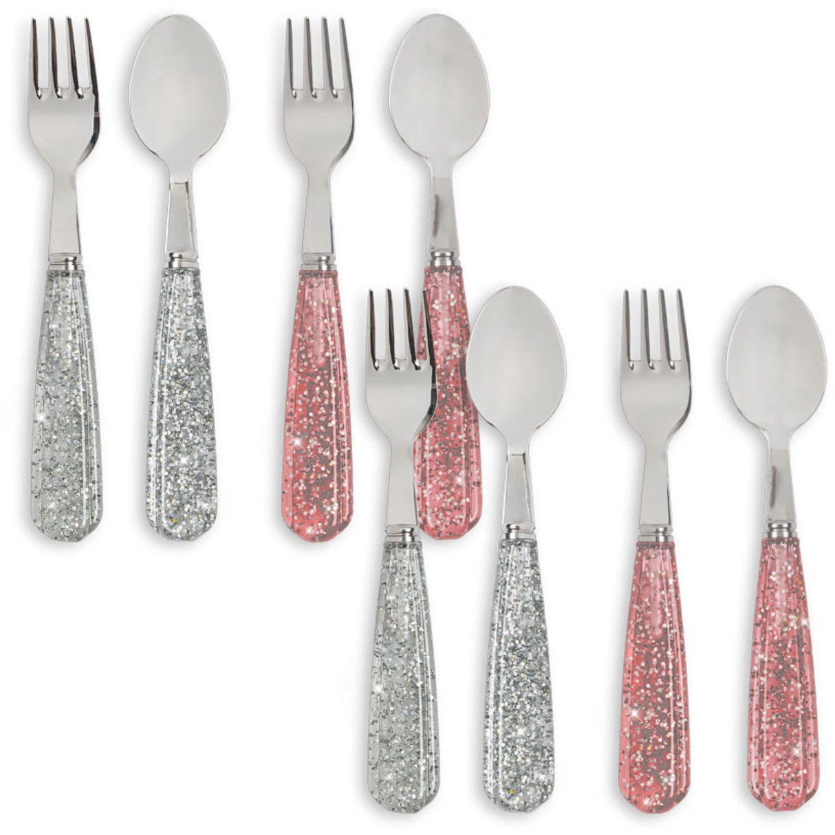 Konges Sløjd Sparkling Blush/Sparkling Blue 8 Pack Sparkly Cutlery
