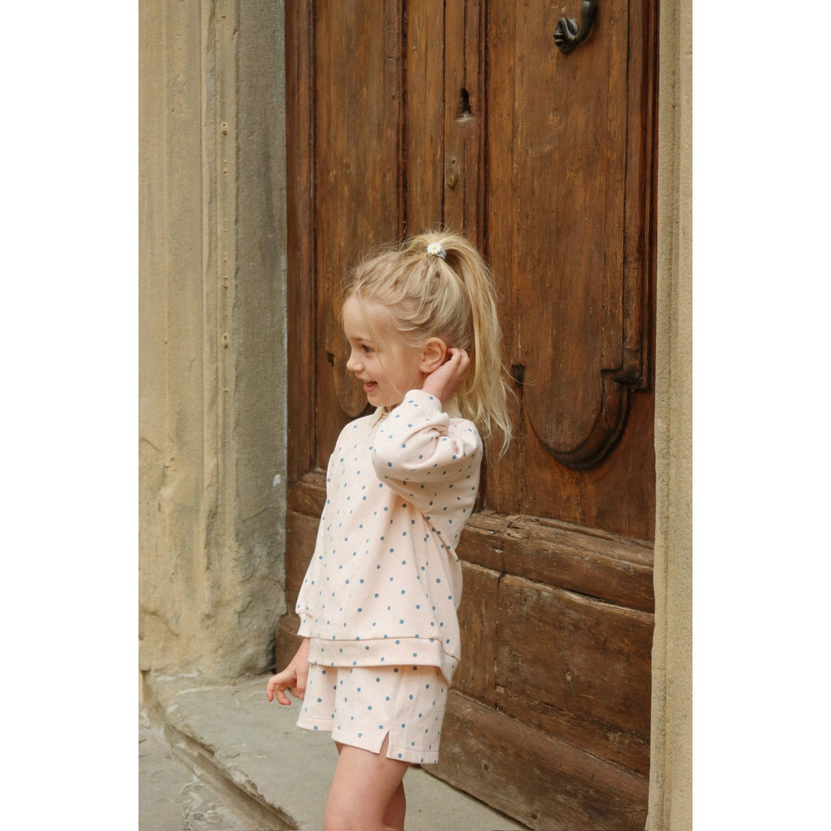 Konges Sløjd Rosewater Dot Spotty Sweat Shorts Gots