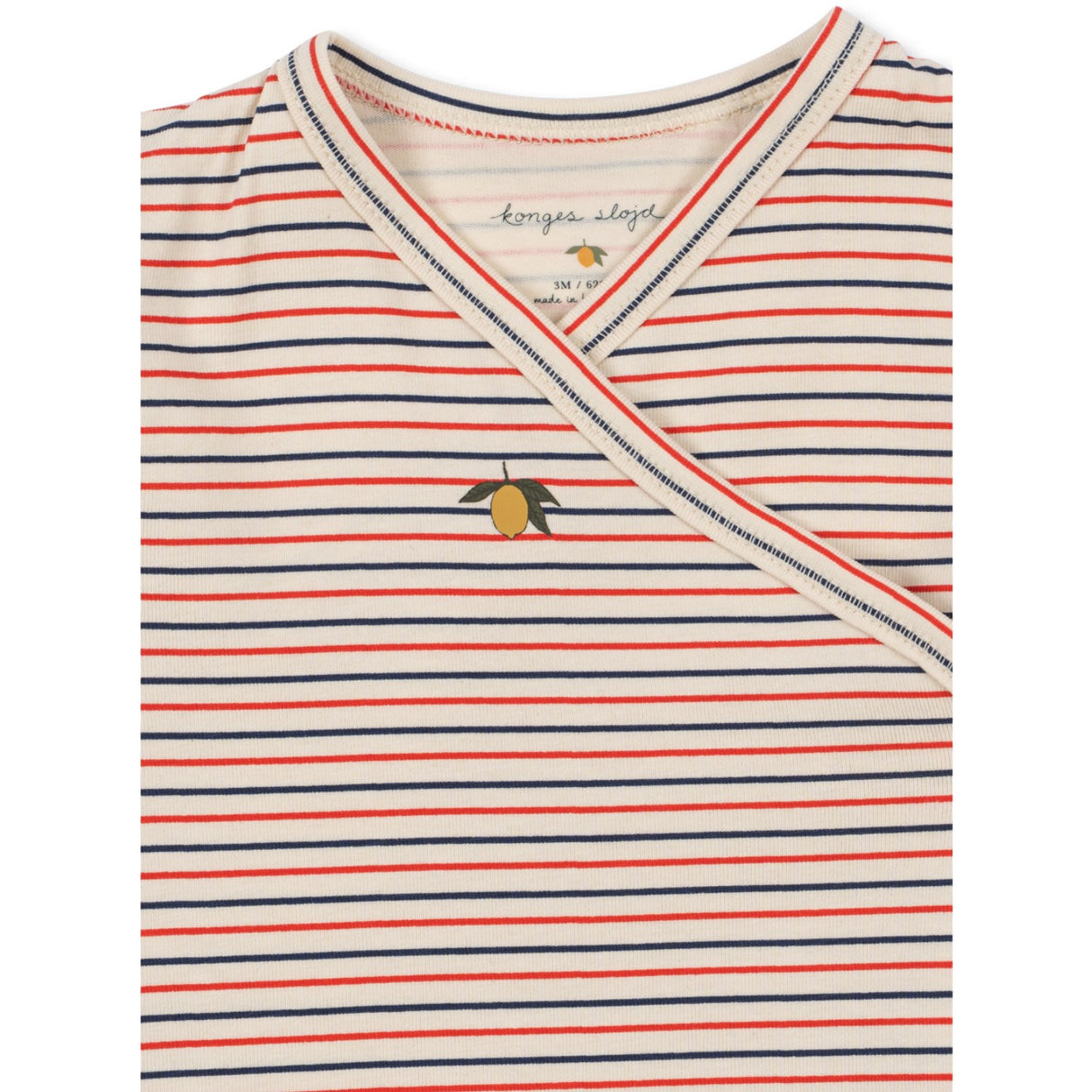 Konges Sløjd Stripe Tricolore Petit Basic Newborn Onesie Gots