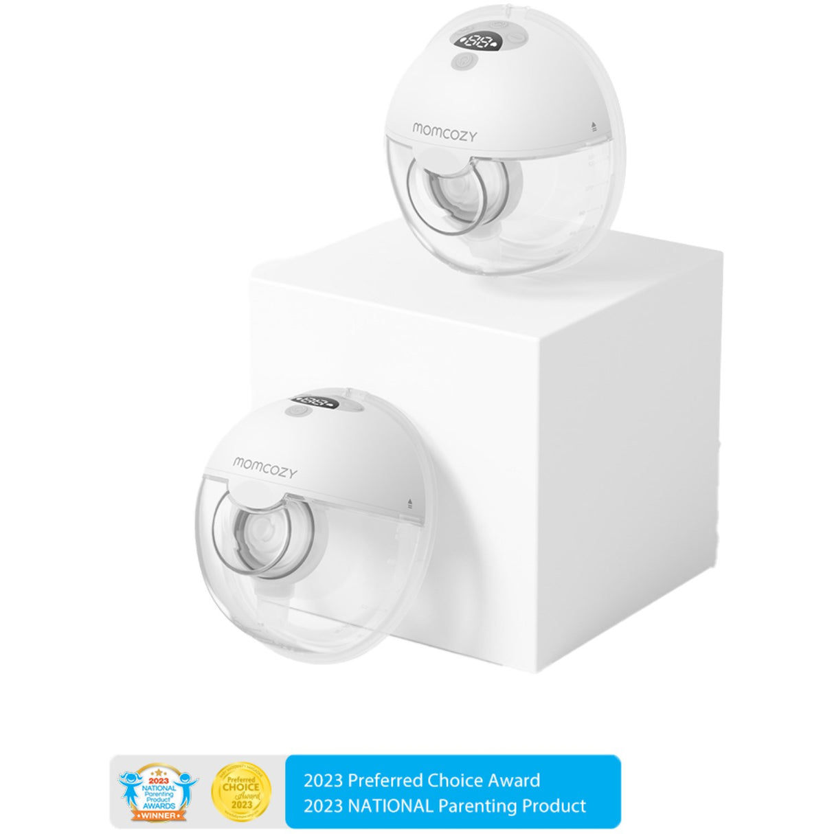 Momcozy Grey M5 Wearable Breast Pump Double Pack