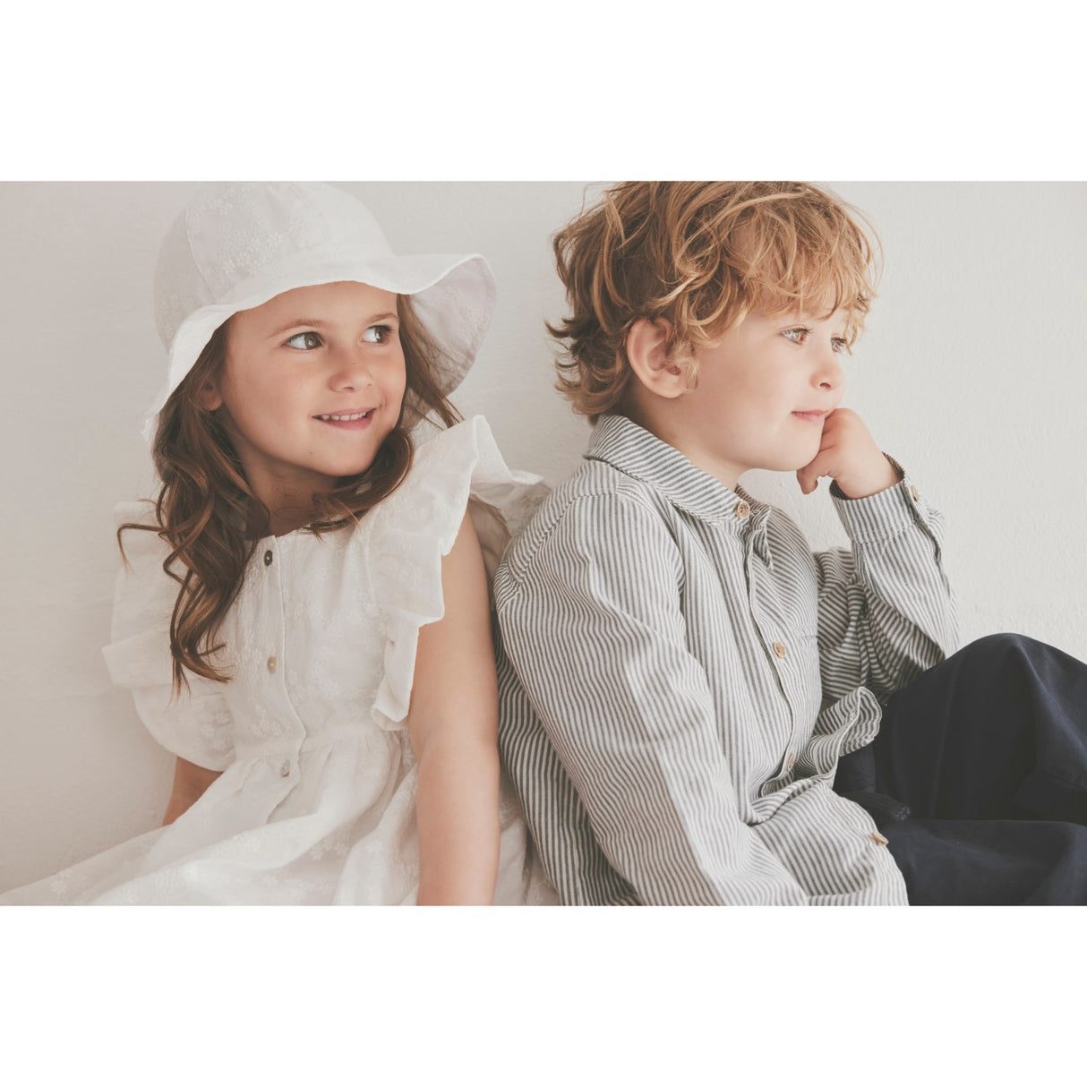 Huttelihut Antique White Dress Ss Embroidery