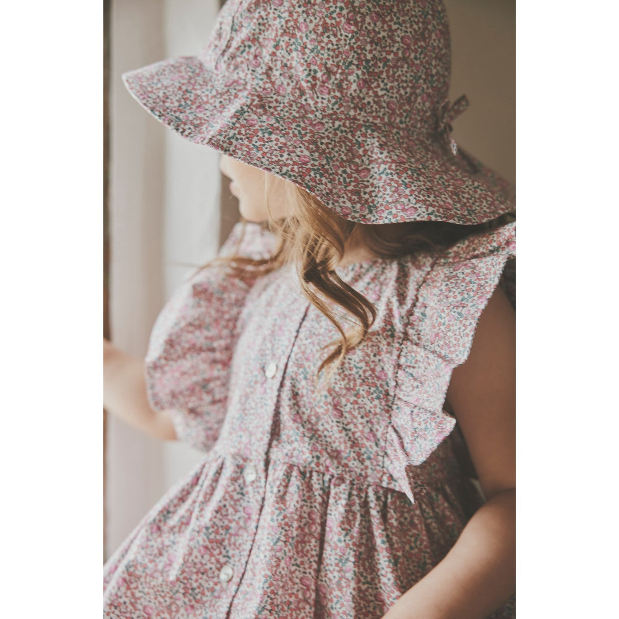 Huttelihut Plumeria Summer Hat In Liberty Fabric