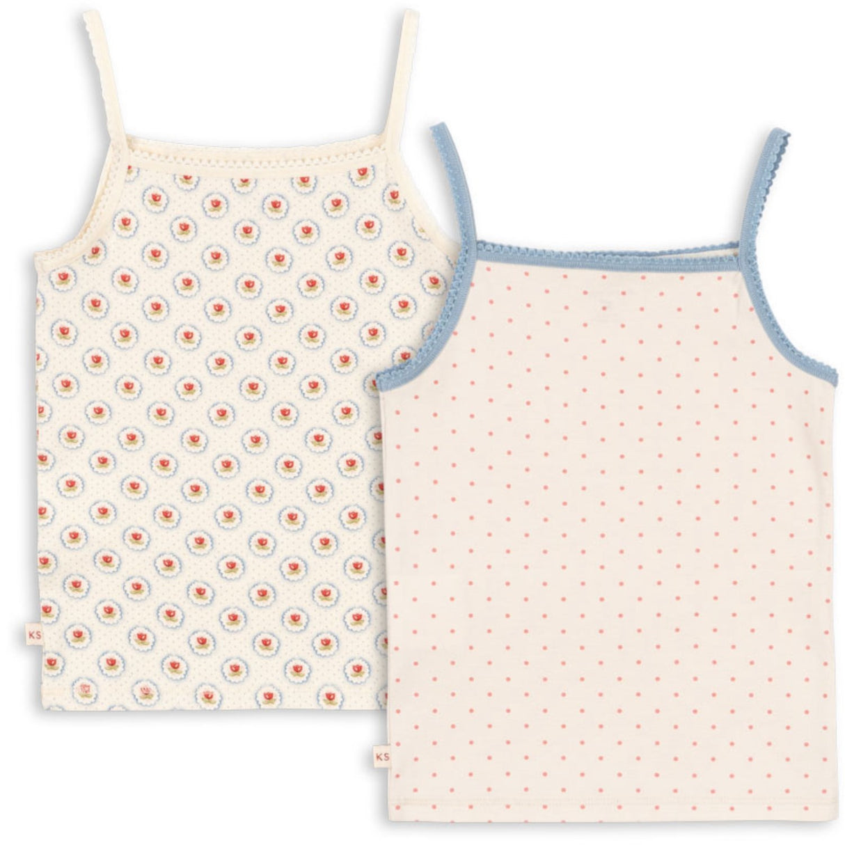 Konges Sløjd Pirouette Dot/Mirage Basic 2 Pack Strap Tops Gots