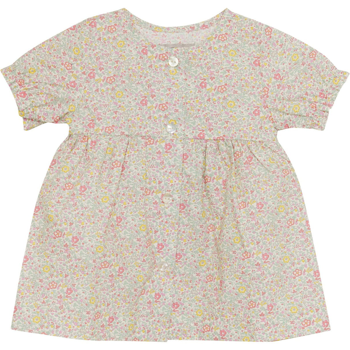 Huttelihut Double Cream Dress Ss In Liberty Fabric