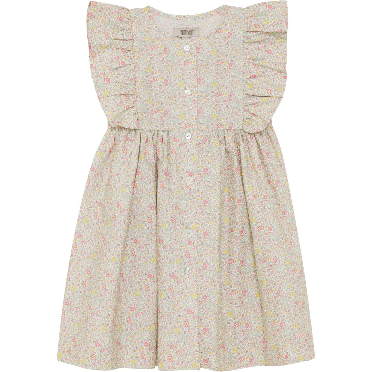 Huttelihut Double Cream Dress Ss In Liberty Fabric