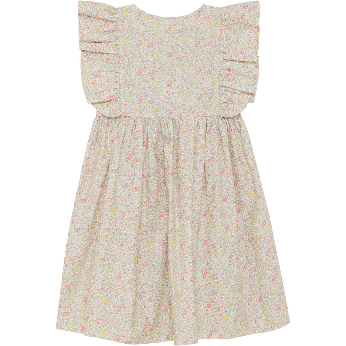 Huttelihut Double Cream Dress Ss In Liberty Fabric