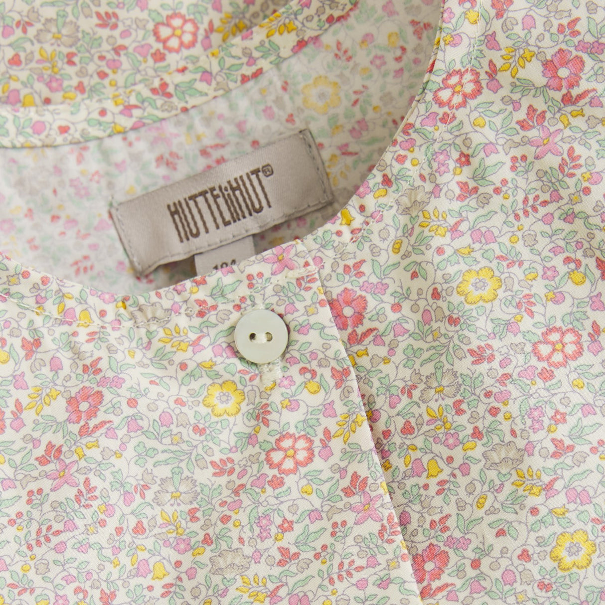 Huttelihut Double Cream Dress Ss In Liberty Fabric