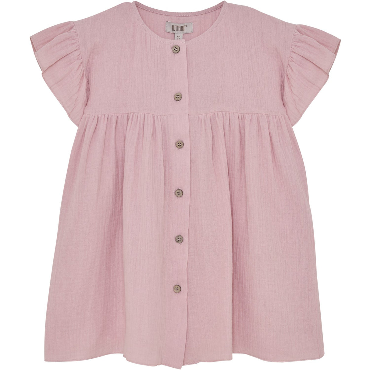 Huttelihut Pale Mauve Dress Ss Muslin