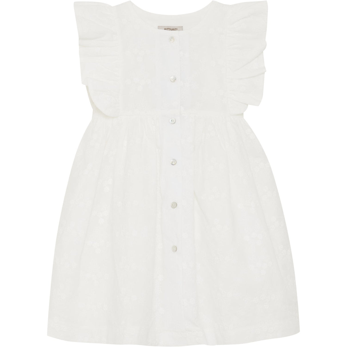 Huttelihut Antique White Dress Ss Embroidery