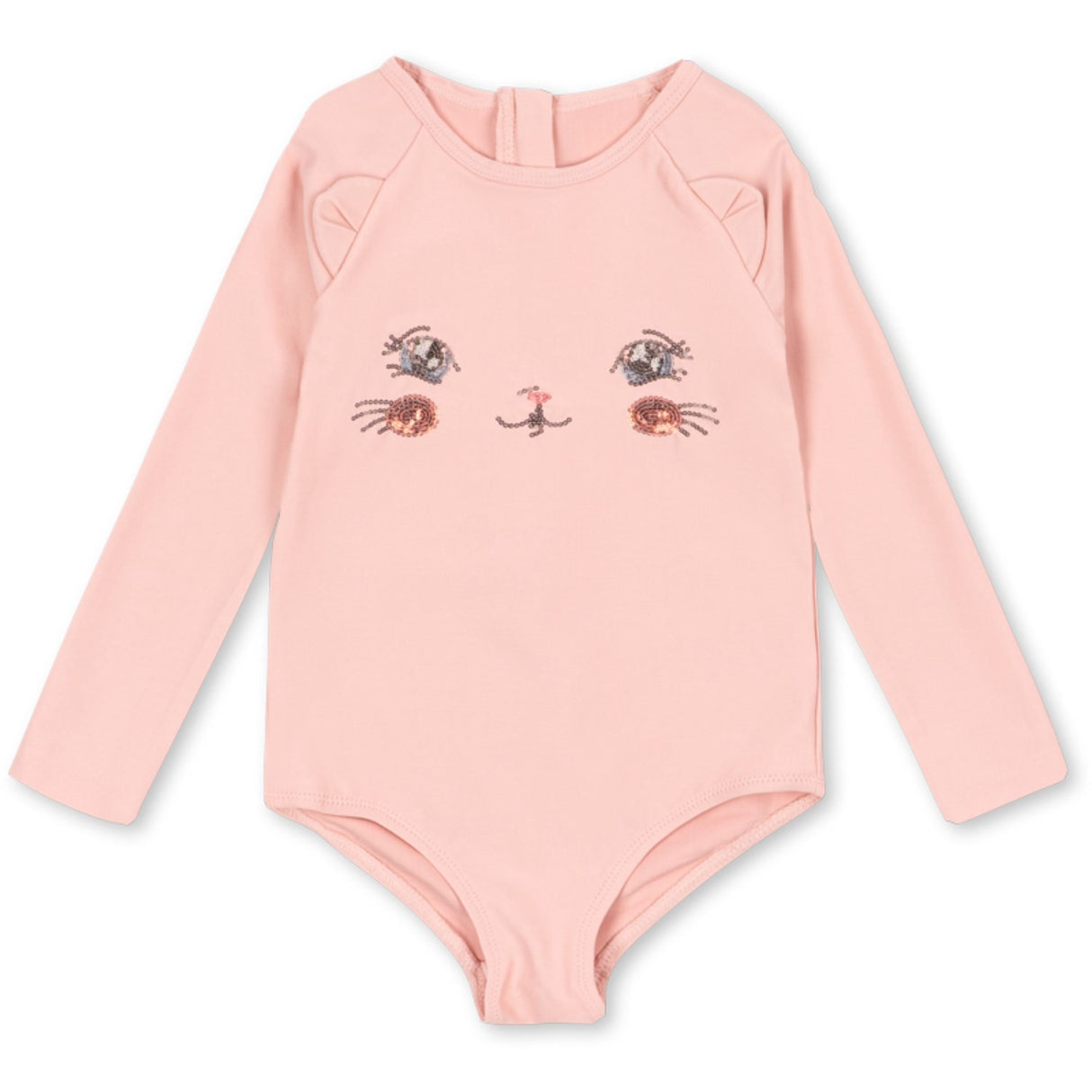 Konges Sløjd Powder Pink Kitty Ls Swimsuit Grs