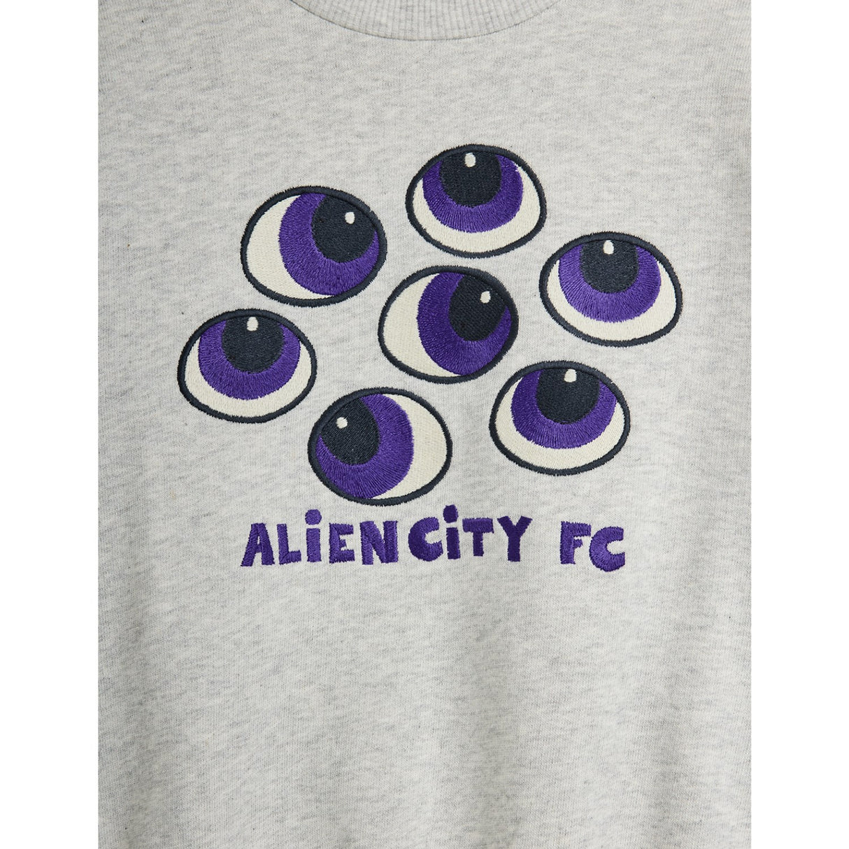 Mini Rodini Grey Melange Eyes Emb Sweatshirt