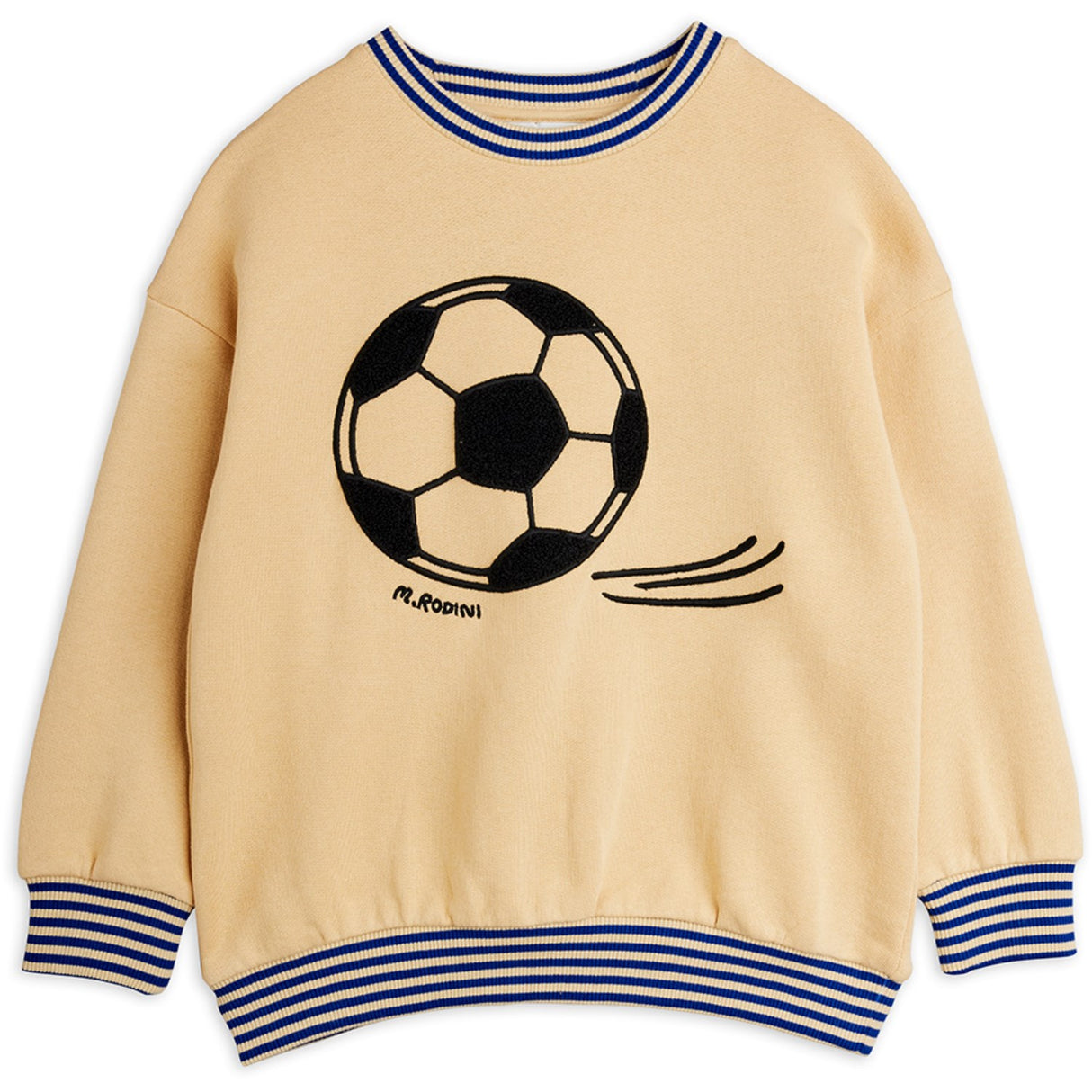 Mini Rodini Beige Football Chenille Sweatshirt