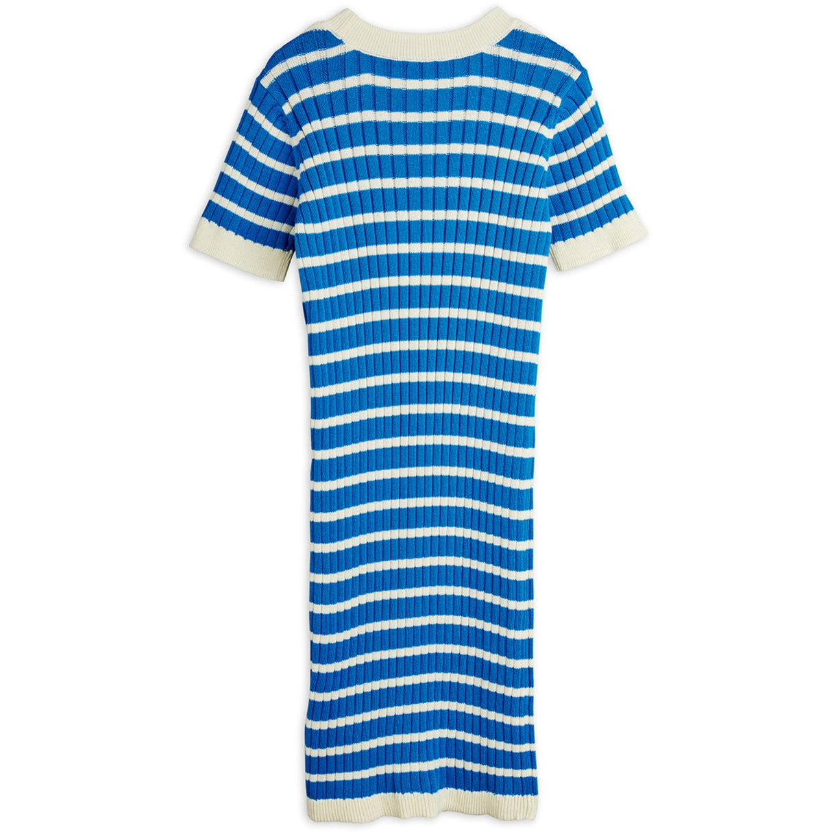 Mini Rodini Blue Ritzratz Patch Rib Knitted Stripe Ss Dress