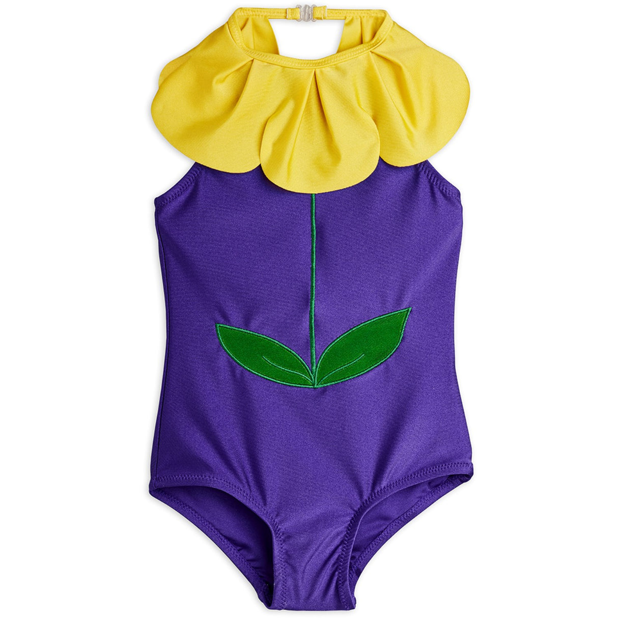 Mini Rodini Purple Flower Halterneck Bathing Suit